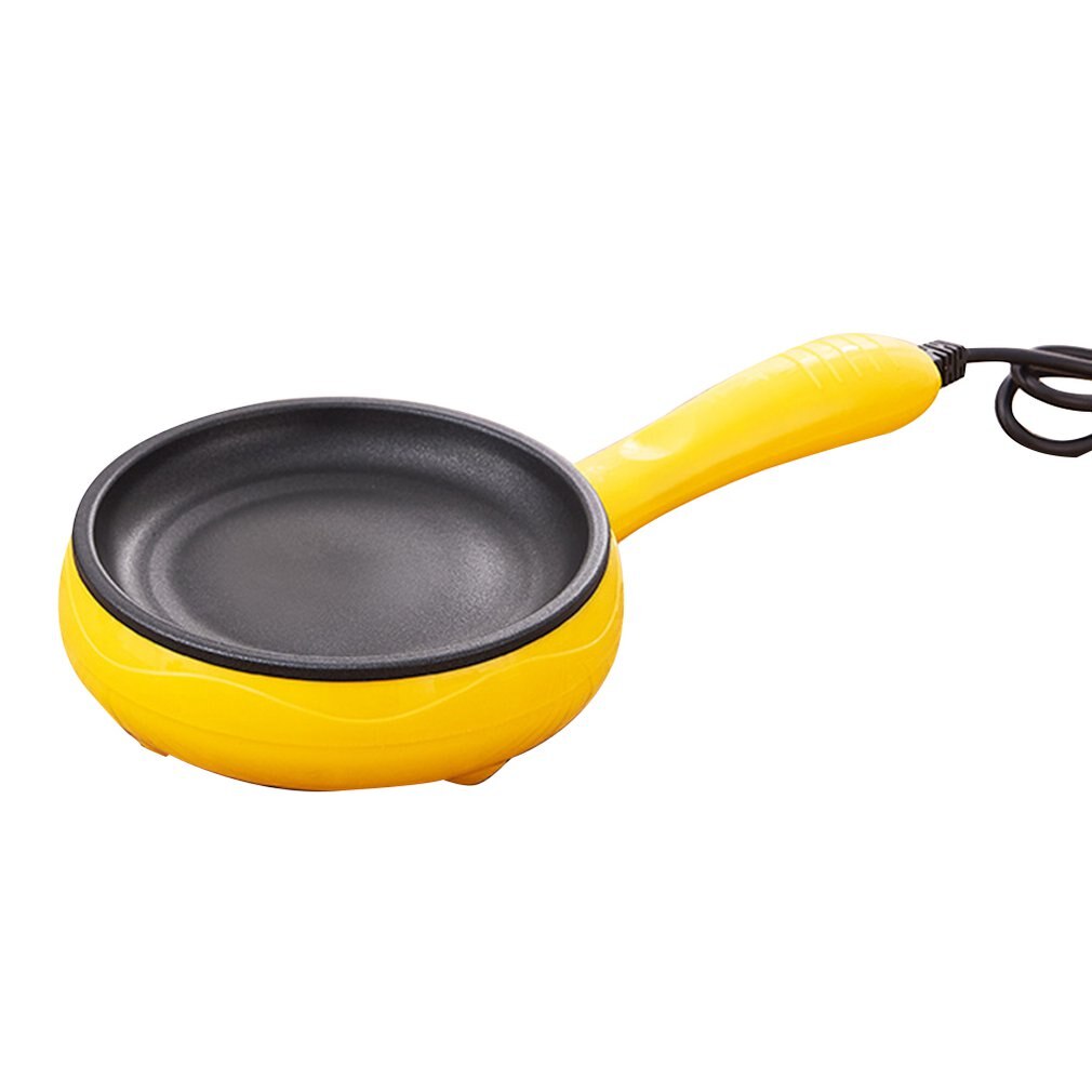 Hushålls non-stick crepe maker panna elektrisk pannkaka tårta maskin kök bakverktyg dubbla lager mini elektrisk stekpanna: Gul