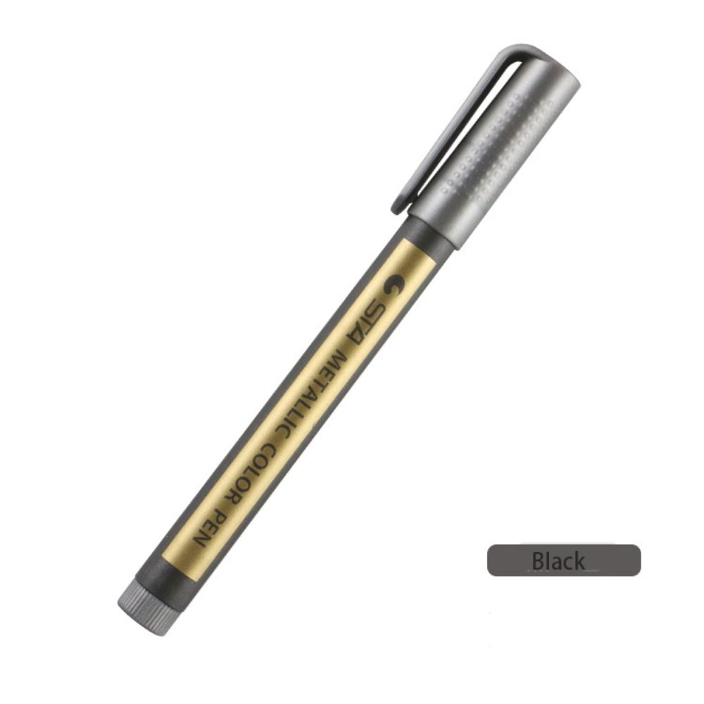 Kawaii 10-Farben-metallisch-Marker, dauerhaft, wasserfest, Farbstift, Schreibwaren, DIY, Manga, Zeichnung, Bastelstifte, Malerei: Licht Grau