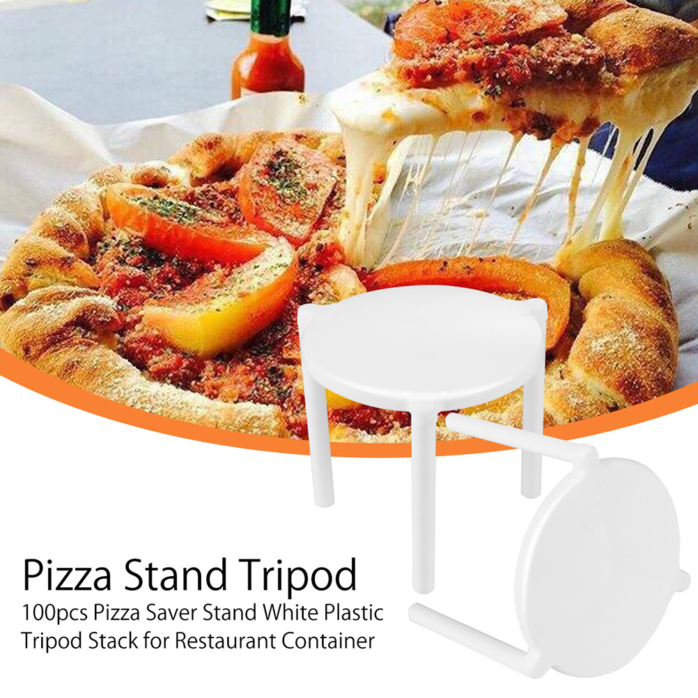 Soporte de plástico para ahorro de Pizza, estante de fijación, pila de trípode, 300 piezas