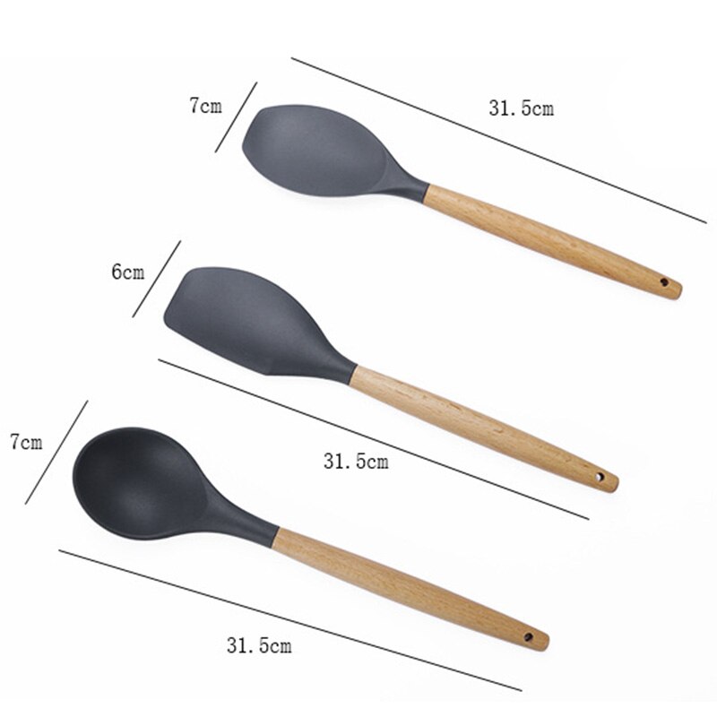 Cooking Silicone Environmental Protection Kitchen Utensil Set Spatula Spoon Kitchen Accessories Cooking Tool Kitchenware