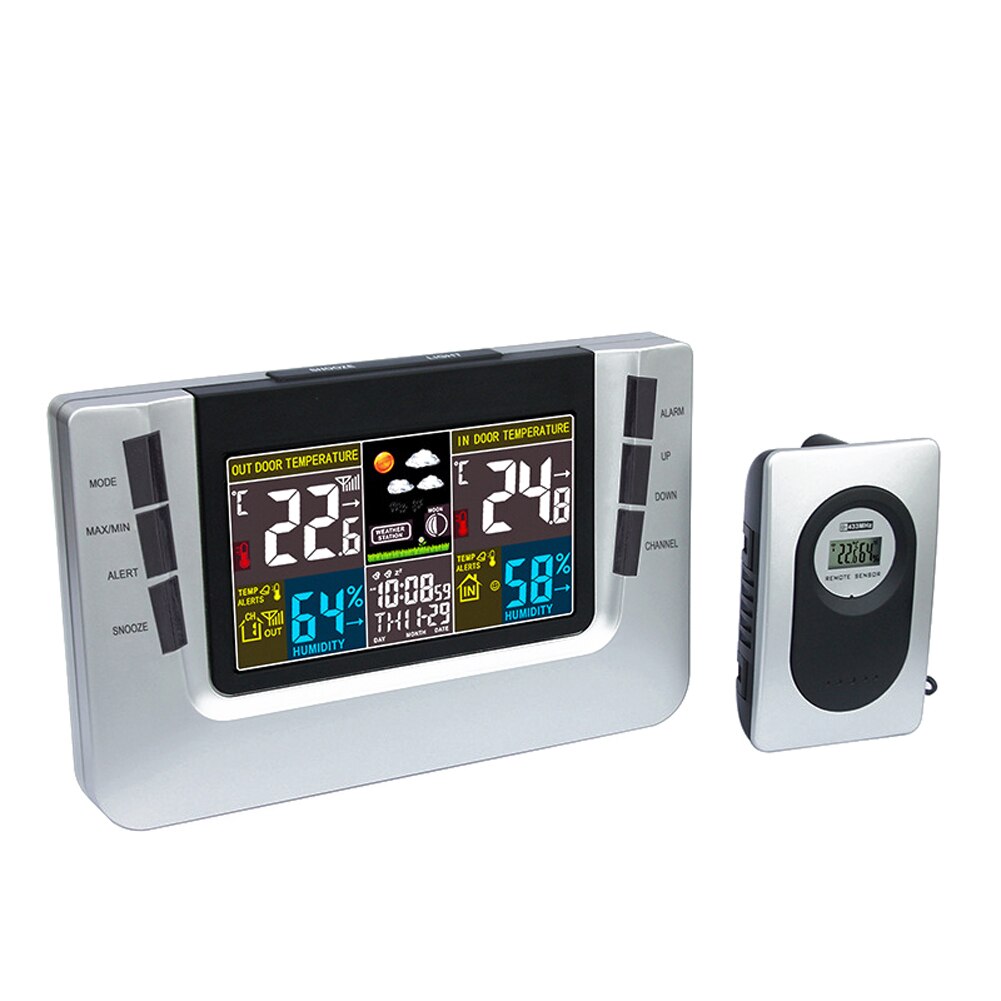 Indoor Outdoor H116G Usb Draadloze Multifunctionele Weersverwachting Klok Elektronische Thermometer Vochtmeter Weerstations