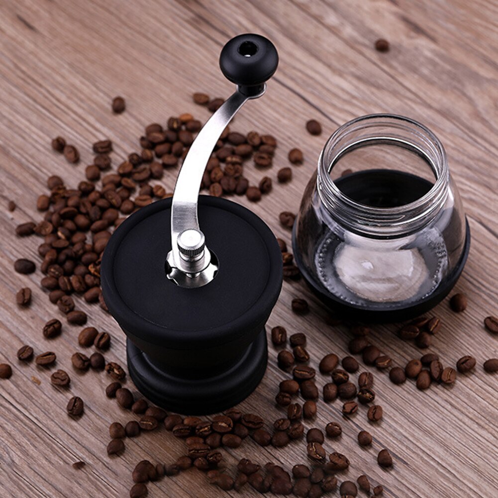 Draagbare Handleiding Koffiezetapparaat Grinder Mill Hand Crank Koffieboon Grinder Met Pot Huishoudelijke Crusher Koffieboon Slijpmachines Gereedschap