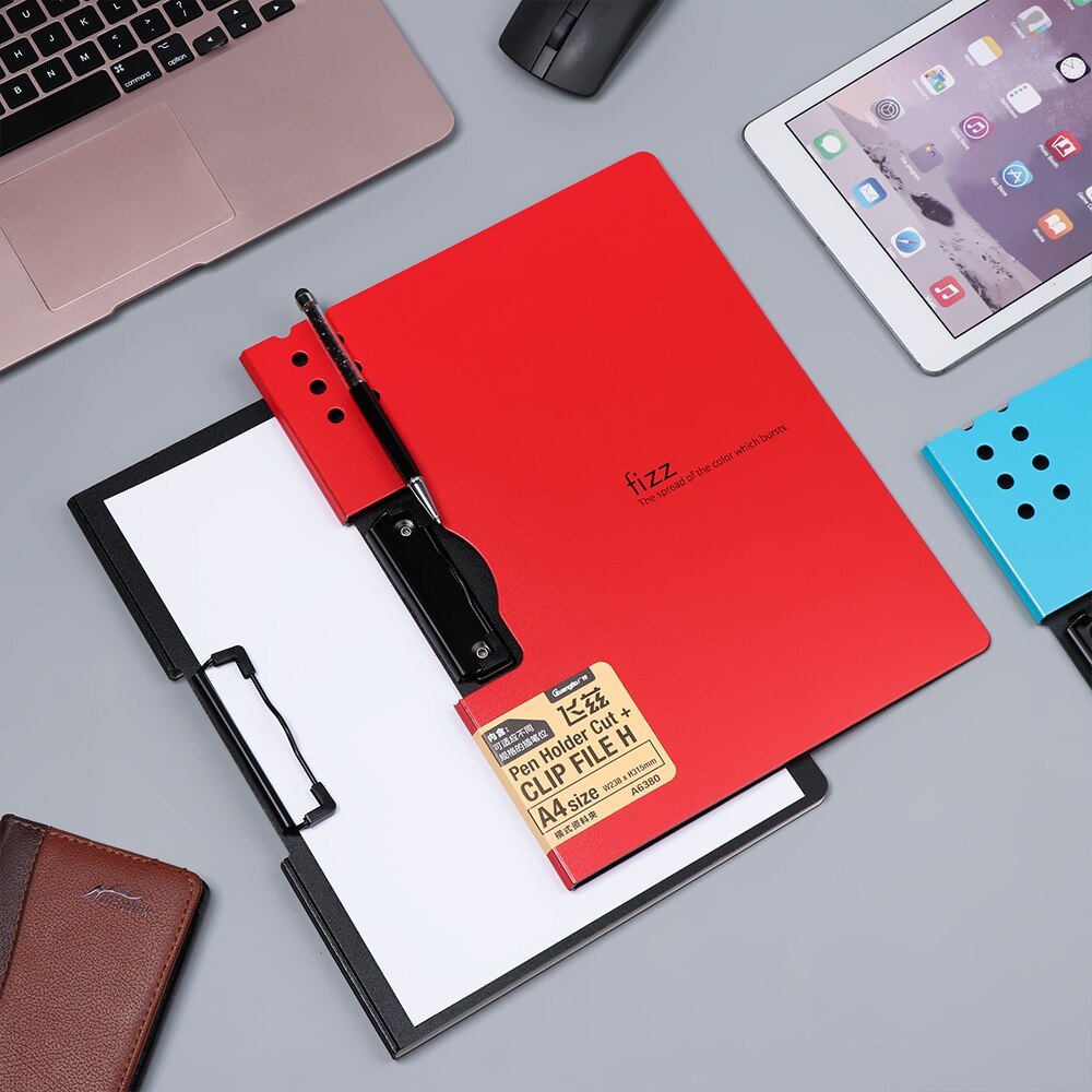 1PC Horizontal A4 File Folder Matte Texture Portable Pad Document Holder Writing Board Office Metting File Pocket Writing Board