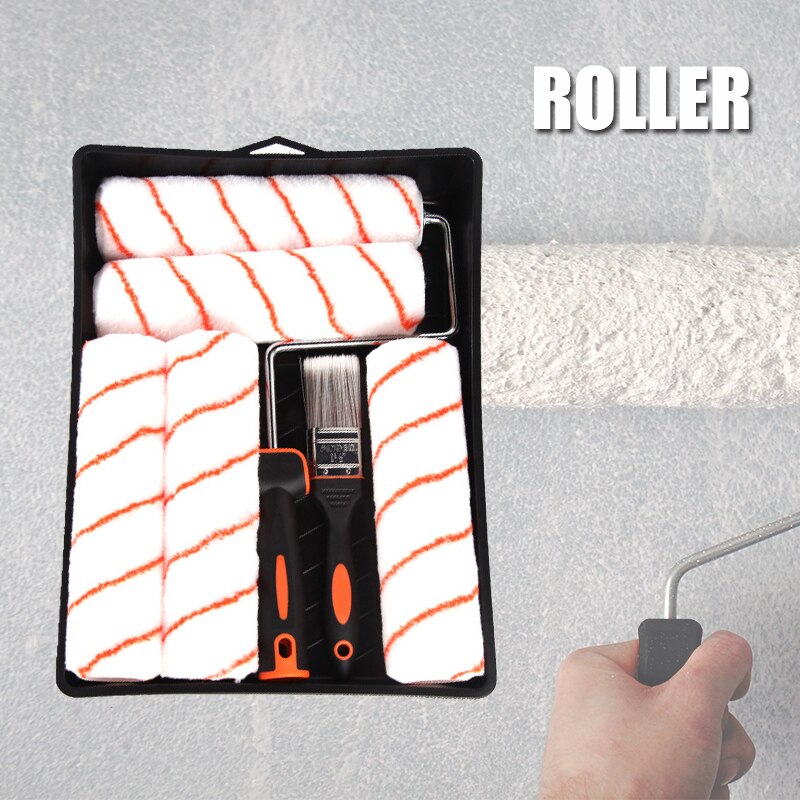 Paint Wall Paint Roller Brush Set Replacable Home Renovation Tool Kit WWO66