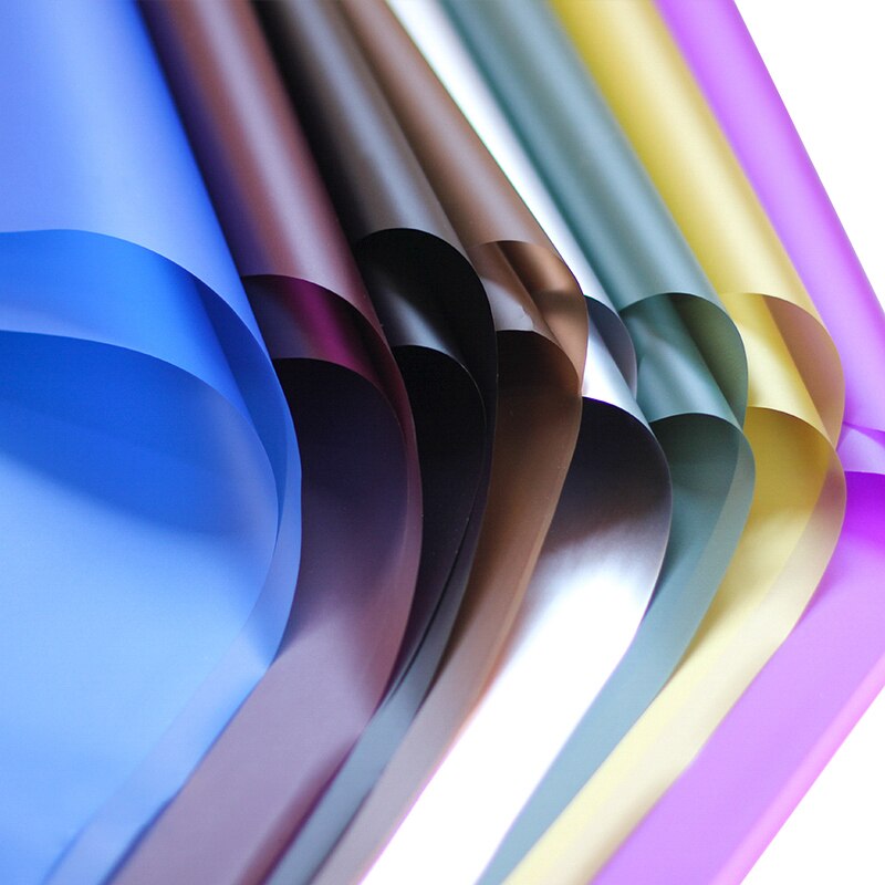 20 Stks/pak Mist Papieren Bloem Inpakpapier Bloem Diy Materiaal Doorschijnend Effen Kleur Waterdichte Koreaanse Bloem Inpakpapier