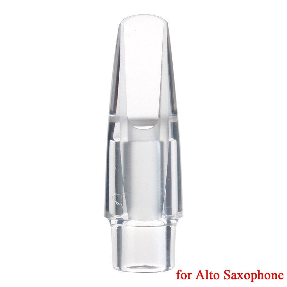 Alt / sopran saxofon gennemsigtigt mundstykke til saxofonspil til jazzmusik instrumentdele tilbehør: Alt sax mundstykke