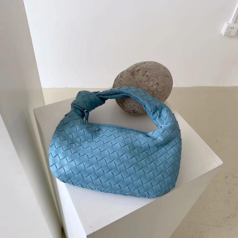 Bolso de mano a la para mujer, bolsa de cuero vegano de lujo, bolsa de hombro estampada, cruzado, informal con asa anudada,