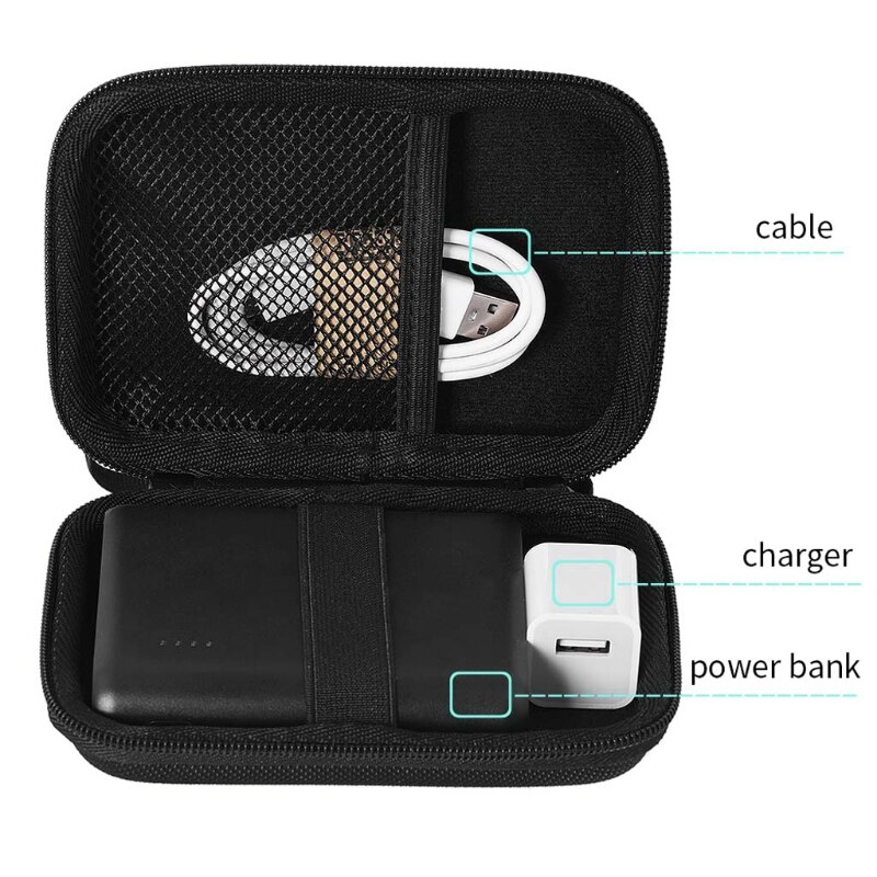 fest EVA Reißverschluss fallen Lagerung Tasche Tasche für Anker PowerCore 13000mAh Kopfhörer