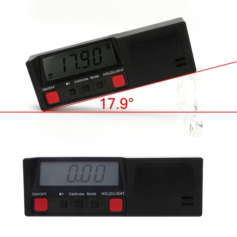 360 degree Digital Inclinometer Protractor Angle Finder Gauge Horizontal Bevel Backlight
