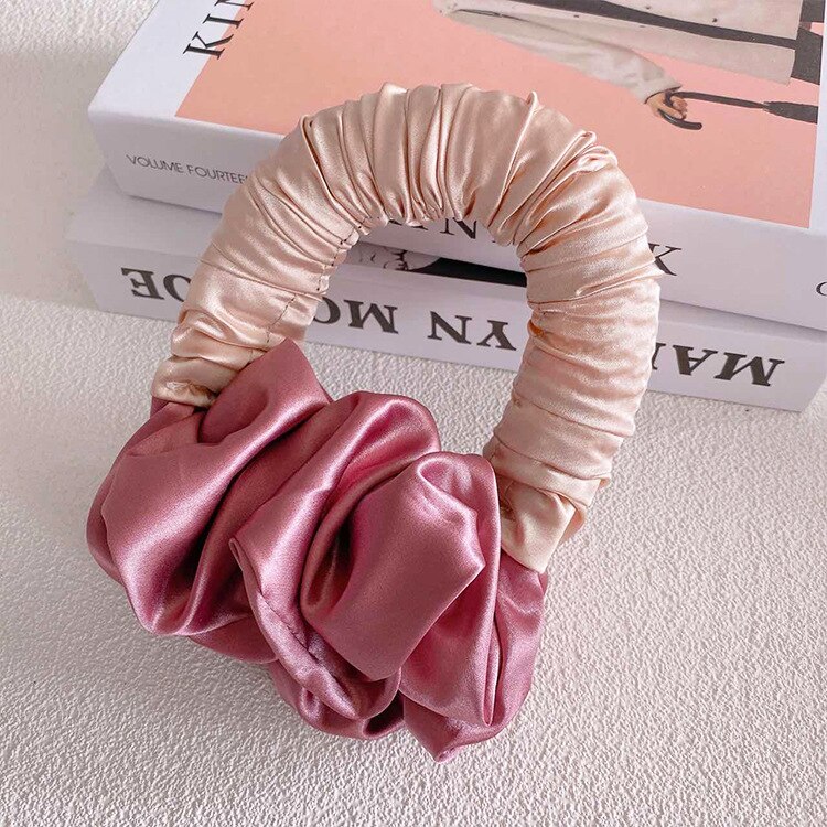 Heatless Curling Rod Headband No Heat Hair Rollers Ribbon Hair Curler Wave Formers Lazy Sleeping Curls DIY Hair Styling Tools: Dark Pink