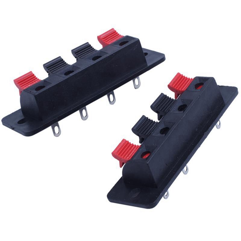 5 Pcs 4 Pins Spring Loaded Push Type Speaker Terminal Board 64X25mm & 1Set 7-12V Car Bluetooth MP3 Decoder Board