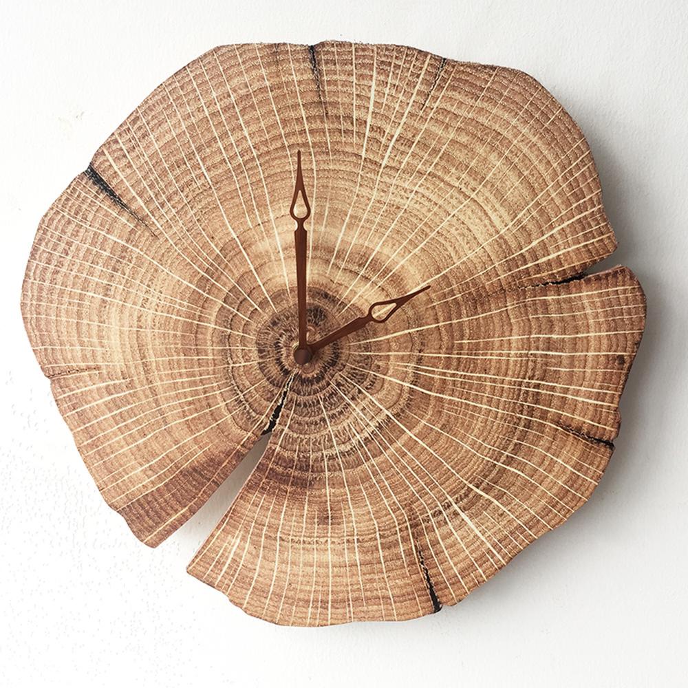 Minimalist stripes Modern Wall Clock Vintage Wood Needle Horloges Living Room Office Decoration Home Decor Nordic Watch: WC2022