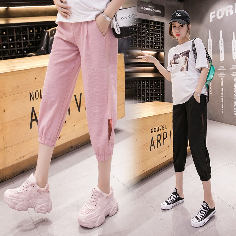 1187# Maternity Pants Summer Adjustable Elastic Waist Belly Support Comfy Pants Maternity Leggings Maternity Trousers