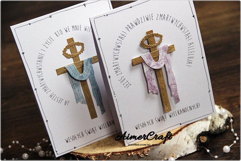 Cruz Domingo de Pascua troqueles de corte de Metal Plantilla de colección de recortes para tarjeta de papel para manualidades grabado decorativo troquelado artesanal troqueles