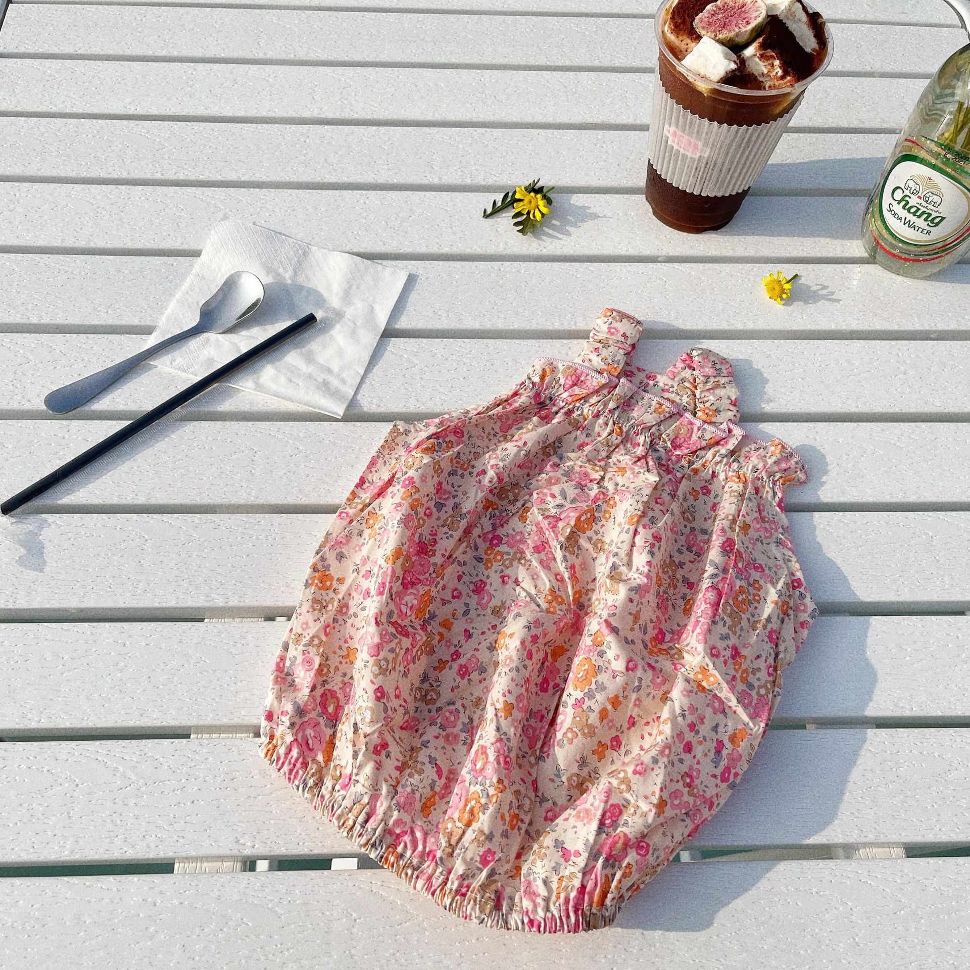 Puppy Dog Princess Tutu for Small Medium Dog Dog Skirt Sweet Flower Print French Bulldog Sling Dress Kawaii Pet Apparel: PINK / XS