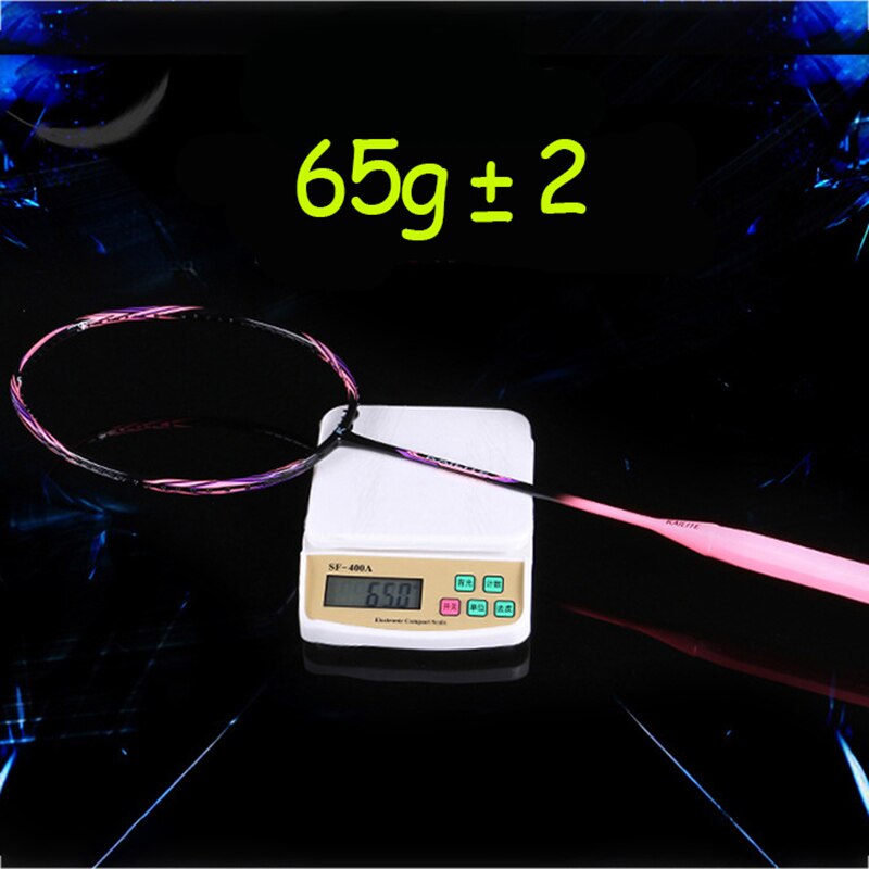 8U 100% Carbon Badminton Racket 22-32 lbs G5 Ultralight Offensive Badminton Racket Racquet Training Sports