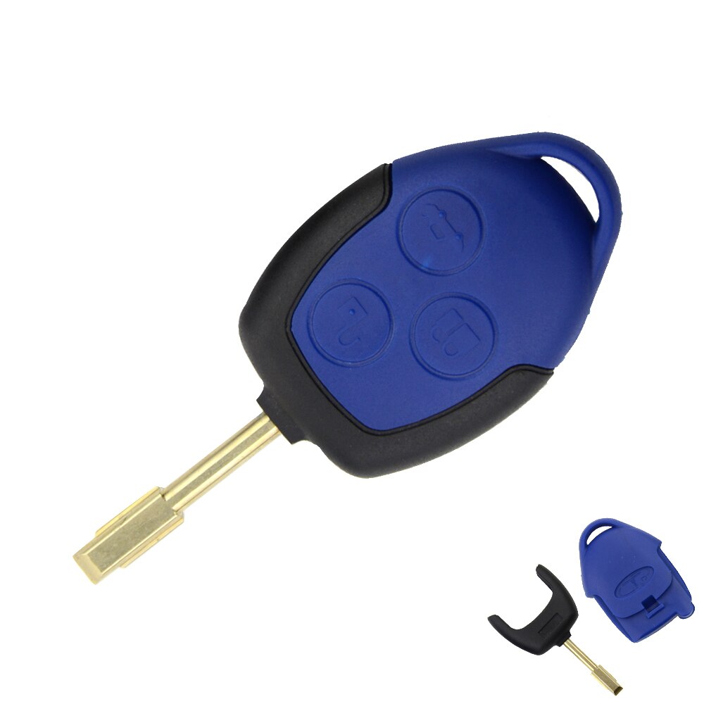 Okeytech 1 kpl/erä 3 painikkeen vaihto transit liitä kauko-avain kuorikotelo sininen muotoilu kansi ford transitille