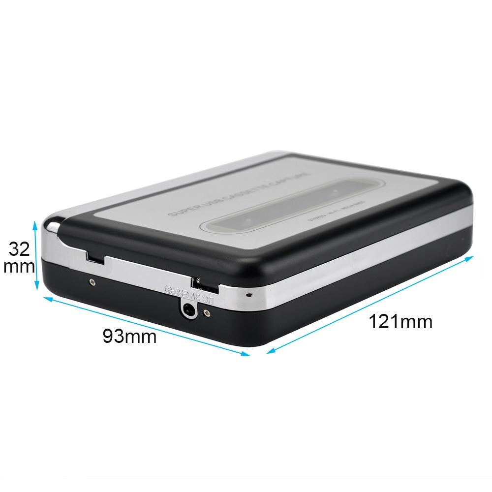 Reproductor de Cassette a Mp3, convertidor de captura, reproductor de Audio, convertidor de cinta en cinta a pc, 1 unidad