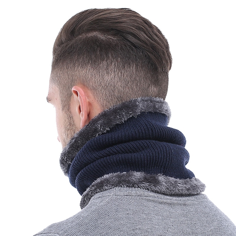 AETRUE Winter Männer Schal Ring Gestrickte Schals Für Männer Frauen Nacken Snood Kette Verdickt Wolle Kragen Warme Weiche Schals