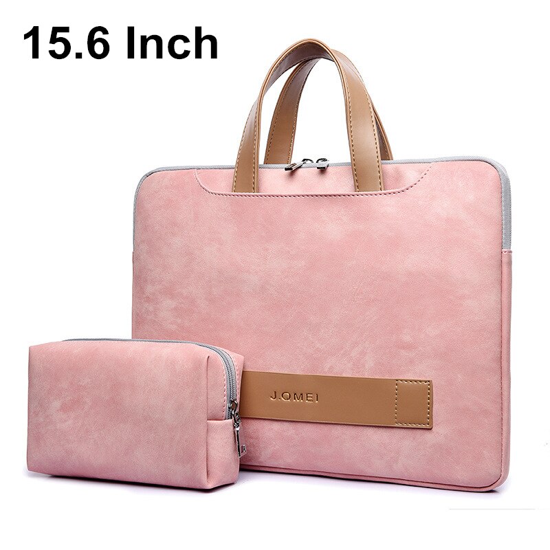 Kvinder mappe 13 14 15 bærbar taske taske pu læder håndtaske: Pk15.6 tommer