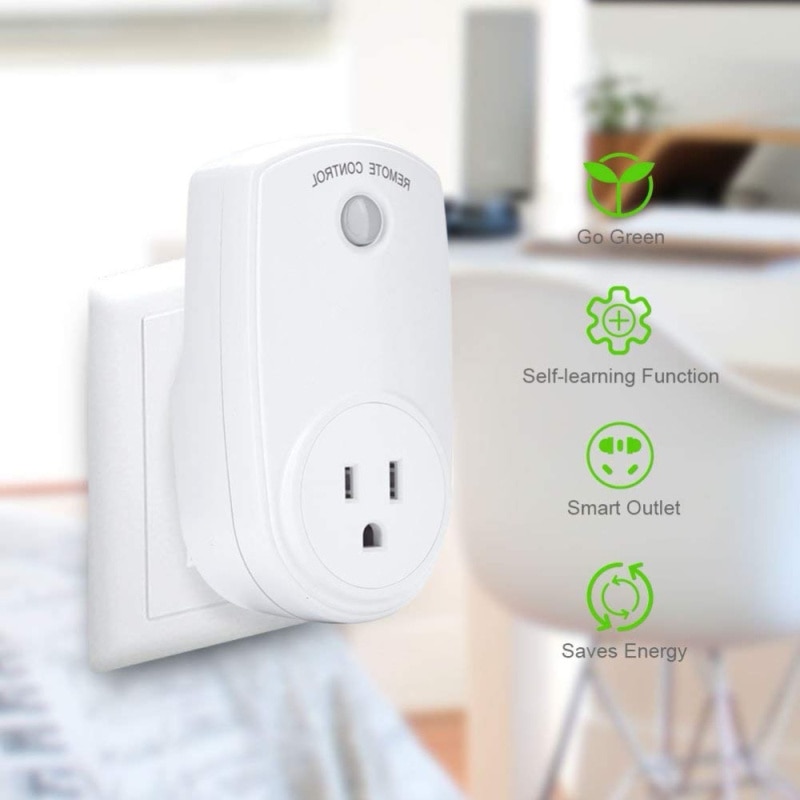 1/2/3/4/5PCS US Plug Smart Switch Socket AC 110V-230V Remote Control Outlet Wireless Switch Socket for Household Appliances
