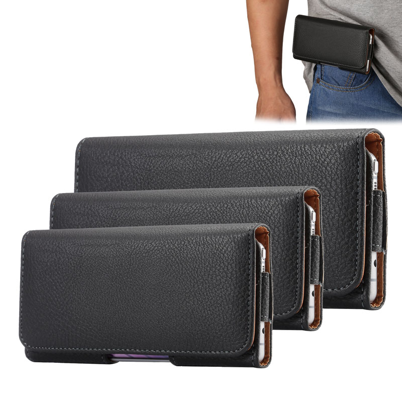 Telefoon Pouch Voor Iphone 12 11 Pro Max X 10 8 7 6 6S Plus 5 5S Se 5C 4 4S Xr Xs Max Case Belt Clip Holster Leather Cover Tassen