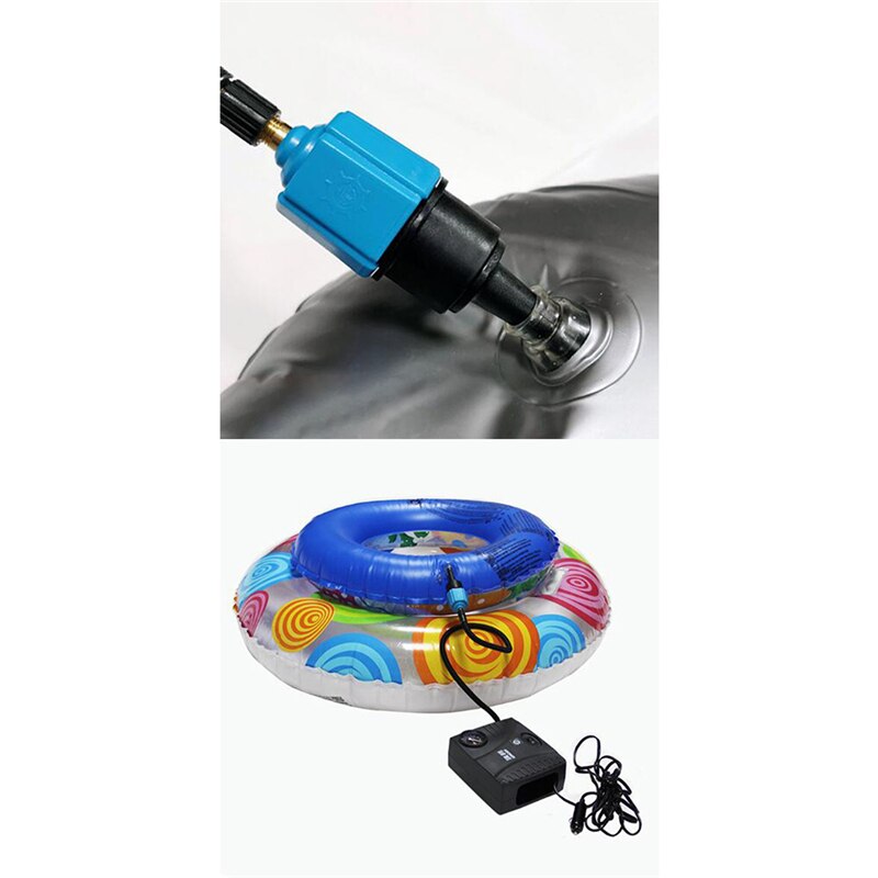 Air Pump Adapter Inflatable Paddle Rubber Boat Kayak Air Valve Adaptor Tire Compressor Converter 4 Nozzle
