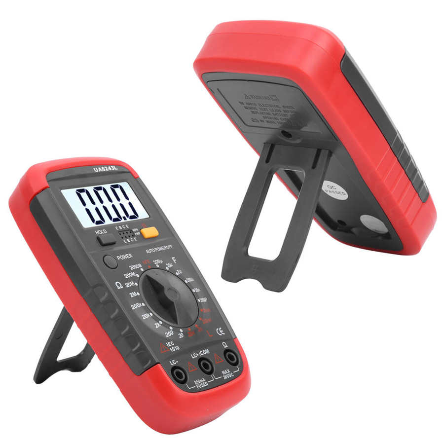 UA6243L Professionelle Handheld LED Digital-Multimeter Voltmeter Kapazität Meter Widerstand Tester 1999 Display