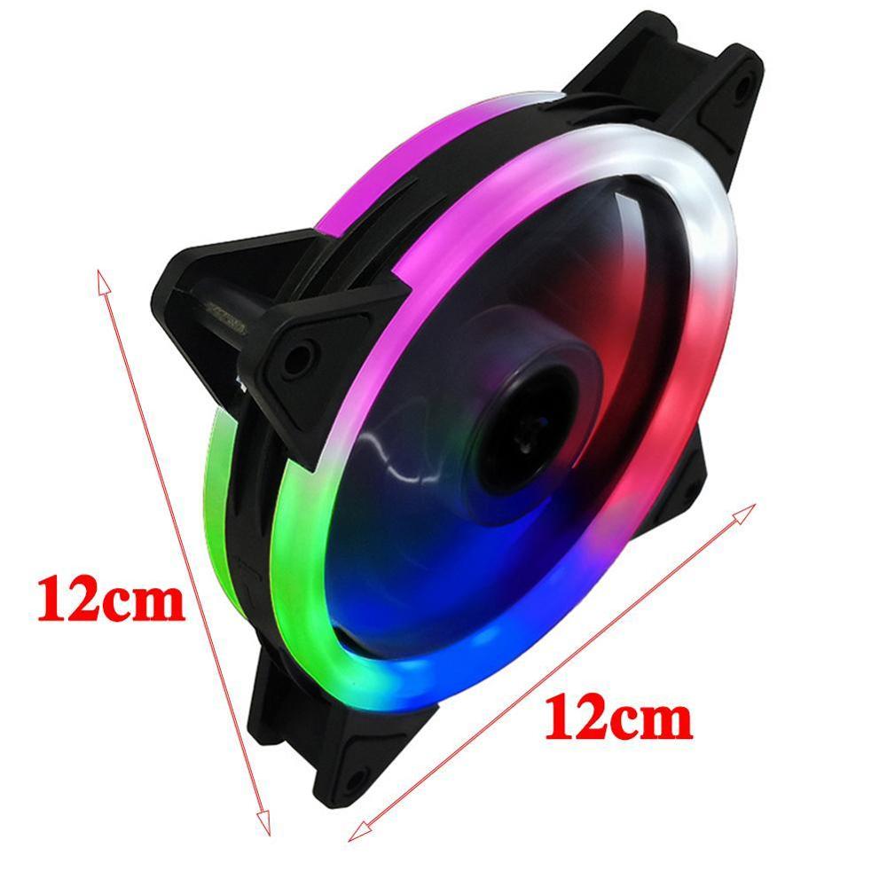 LED Lüfter RGB Computer Fan PC Computer Fall Fans Ultra Silent 4 Pin kühler CPU Kühler Fan mit Anti-Vibration Gummi