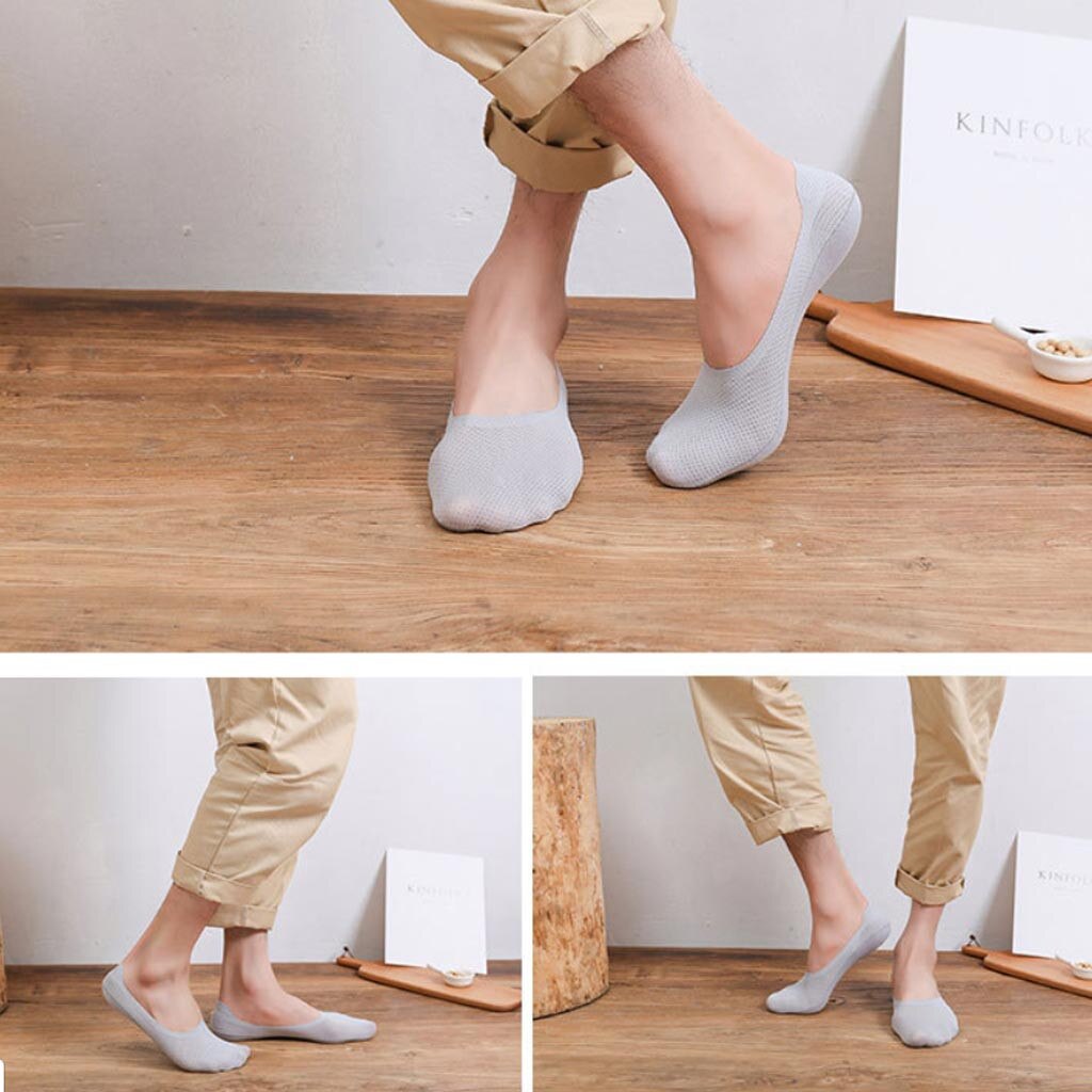 Mannen Sokken Katoen Korte Zomer Zachte Ademende Ice Zijden Sokken Mens Katoen Ijs Zijde Zacht Antislip Dunne sport K916