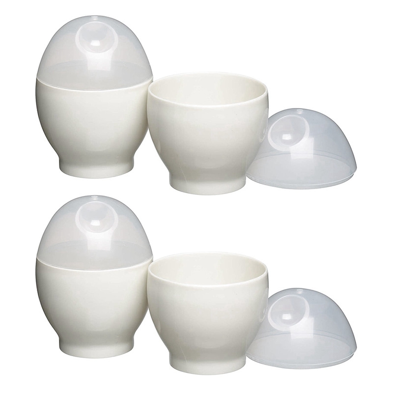 Mini Cute Steamed Egg Cup for Microwave Oven,Convenient and Nutritious Breakfast Boiled Egg Cup, 4 Pieces: Default Title