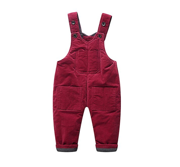 0-3Y winter thicken warm fleece jongens casual overall 1 st kids broek jongens winter algehele kinderen broek