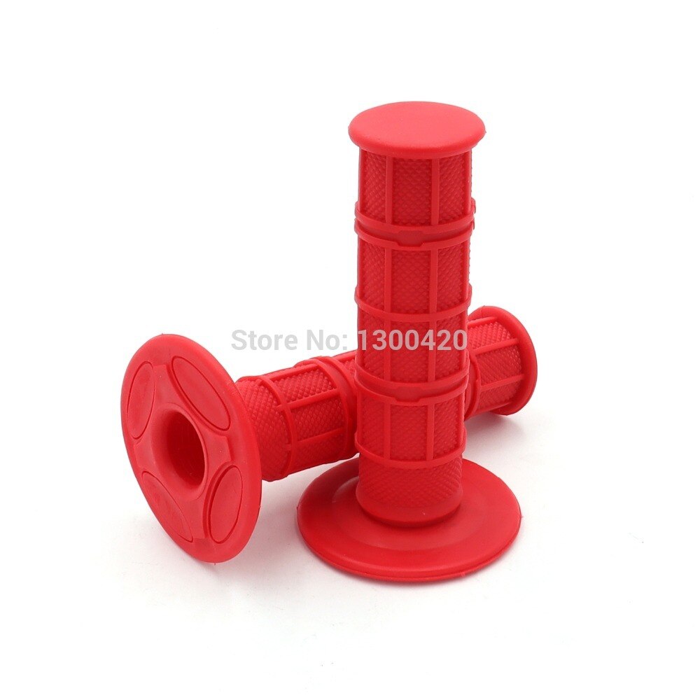 1 Pair Universal Soft Rubber 7/8" Throttle Handle Hand Grips for MX Pit Bike: Red