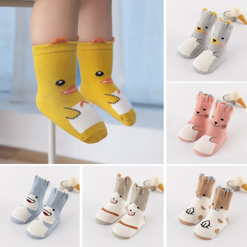 Wecute Baby Peuter 3D Cartoon Dier Sokken Pasgeboren Kids Leuke Zachte Anti-Slip Sokken Baby Warme Sokken Voor 0-3 Jaar Jongens &amp; Meisje