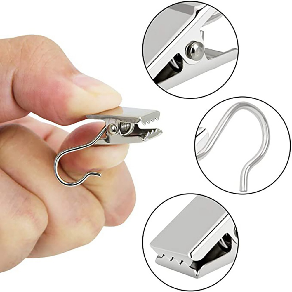 100/10PCS Mini Gordijn Clips Multifunctionele Metalen Decoratieve Haken Foto Ambachten Display Bevestiging Clips Gordijnen Accessoires