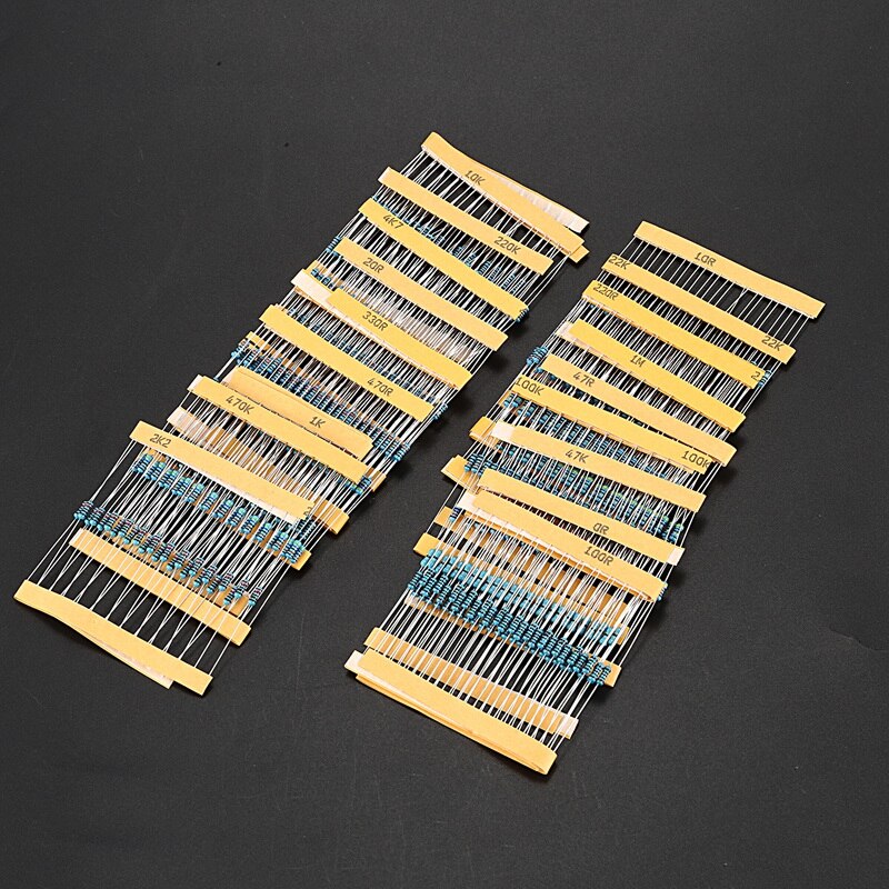 525 Pcs/Lot 17 Values 1% Resistor Kit 1/4 Power Carbon Film Resistor Assortment Kit