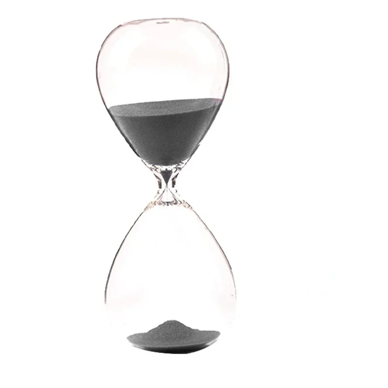 5/15/30/60 Minuten Stundenglas Sanduhr Timer Sanduhr Haushaltsgegenstände Sanduhr Sanduhr Große Home Office Dekor Dusche: Black / 15min
