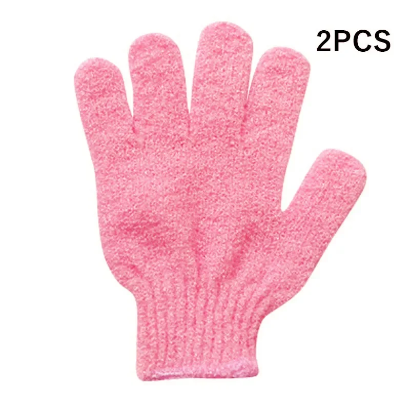 Guantes exfoliantes, esponja de baño para el cuerpo, eliminador de piel muerta, cepillo de ducha para baño, masajeador, exfoliante, baño mágico, 2 uds.: Gris