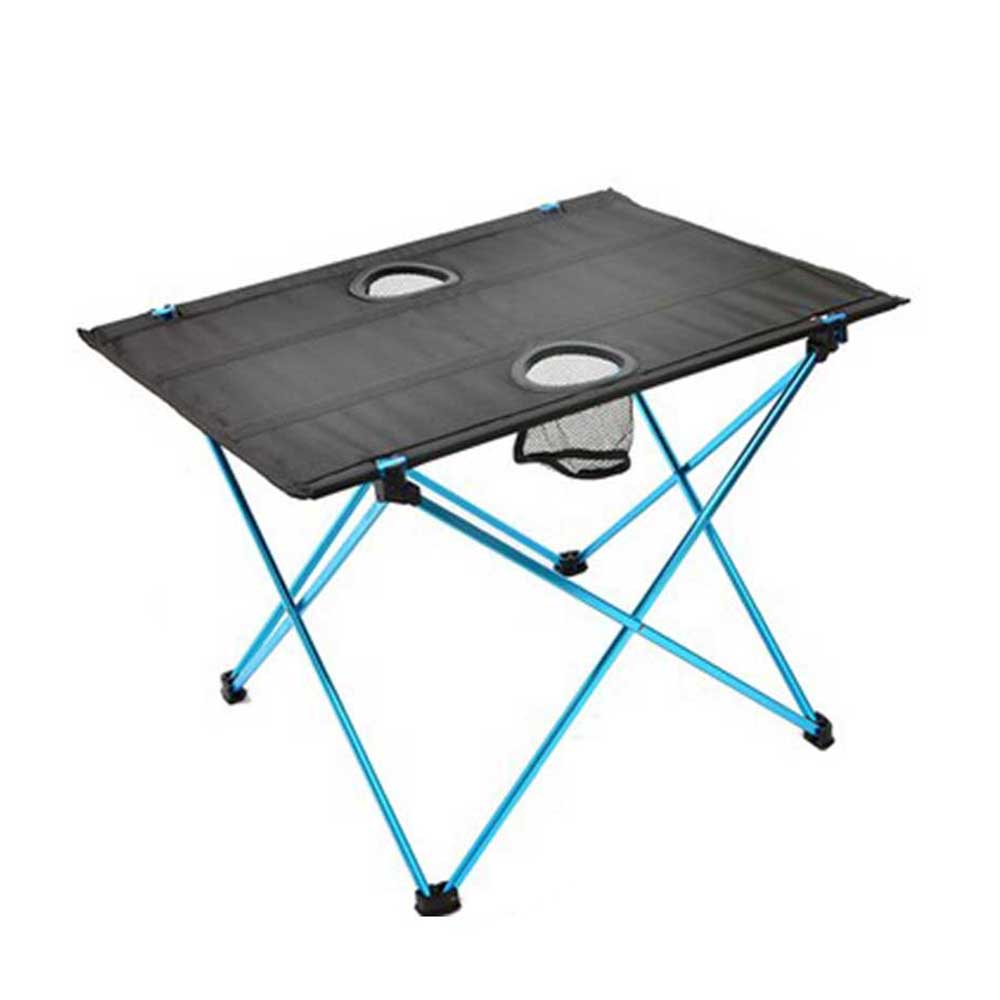 Aluminum Alloy Portable Table Outdoor Furniture Foldable Table with Cup Holder Camping Hiking Desk Outdoor BBQ Picnic Table