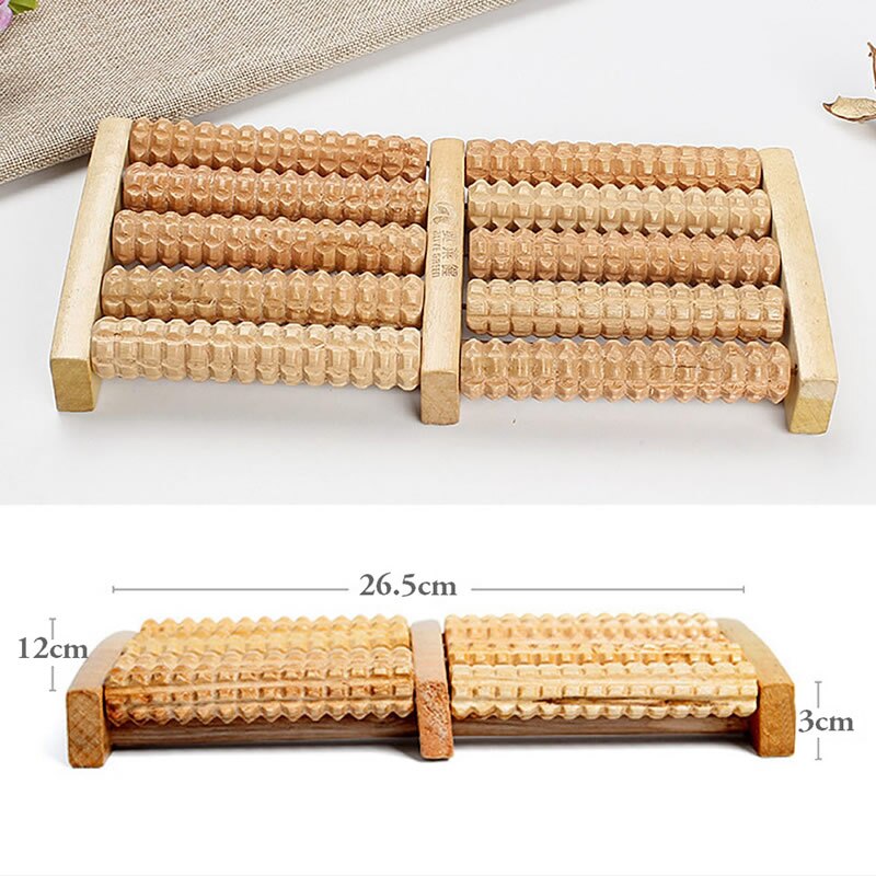 5 Ruwe Houten Roller Voet Massage Gezondheid Therapie Stress Relax Massage