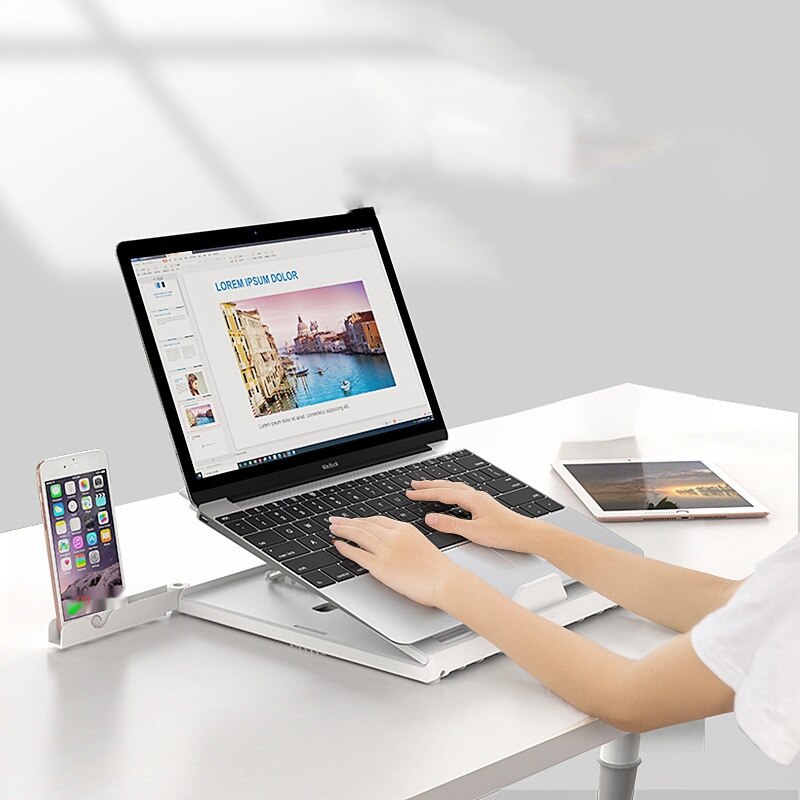 Laptop Stand Multifunctional Folding Lift Portable Laptop Stand Monitor Increase Rack Aluminum Alloy Base