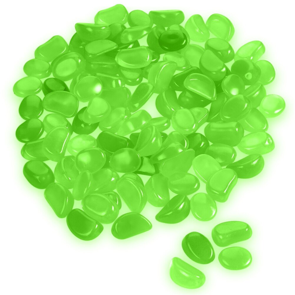 100Pcs Tuin Lichtgevende Steen Glow In Dark Pebble Tuinpad Aquarium Landschapsarchitectuur Decoratie Mooie Gloeiende Stenen: ArmyGreen