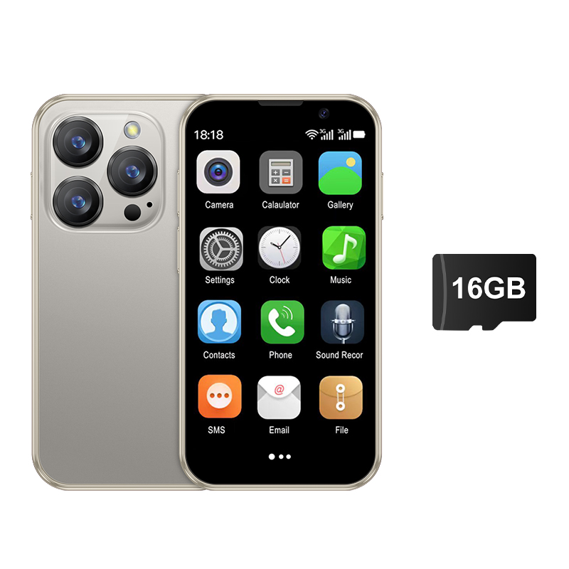 SERVO-Mini-Smartphone, 3,0-Zoll-HD-Anzeige, Android 9.0-praktisch, 2 GB + 16 GB, Gesicht-Entriegelung, 3G-Mobilfunk-GPS, kleine Smartphones: Rosa