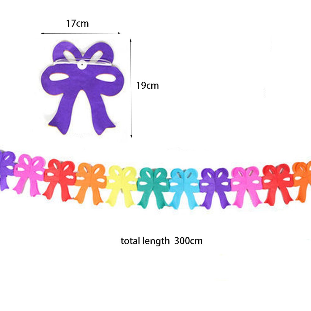 Guirlande de papier coloré en forme de cœur et de papillon pour la maternelle, bannière, drapeau, décoration murale suspendue, dessin animé, ornements pour chambre d'enfants,: 6