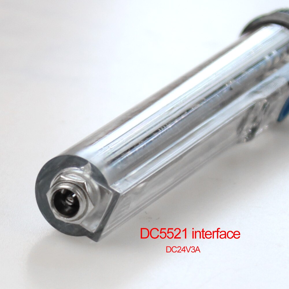 DC 16-24V 72W T12 Mini electric soldering iron adjustable temperature digital display Transparent plastic shell handle DC5521