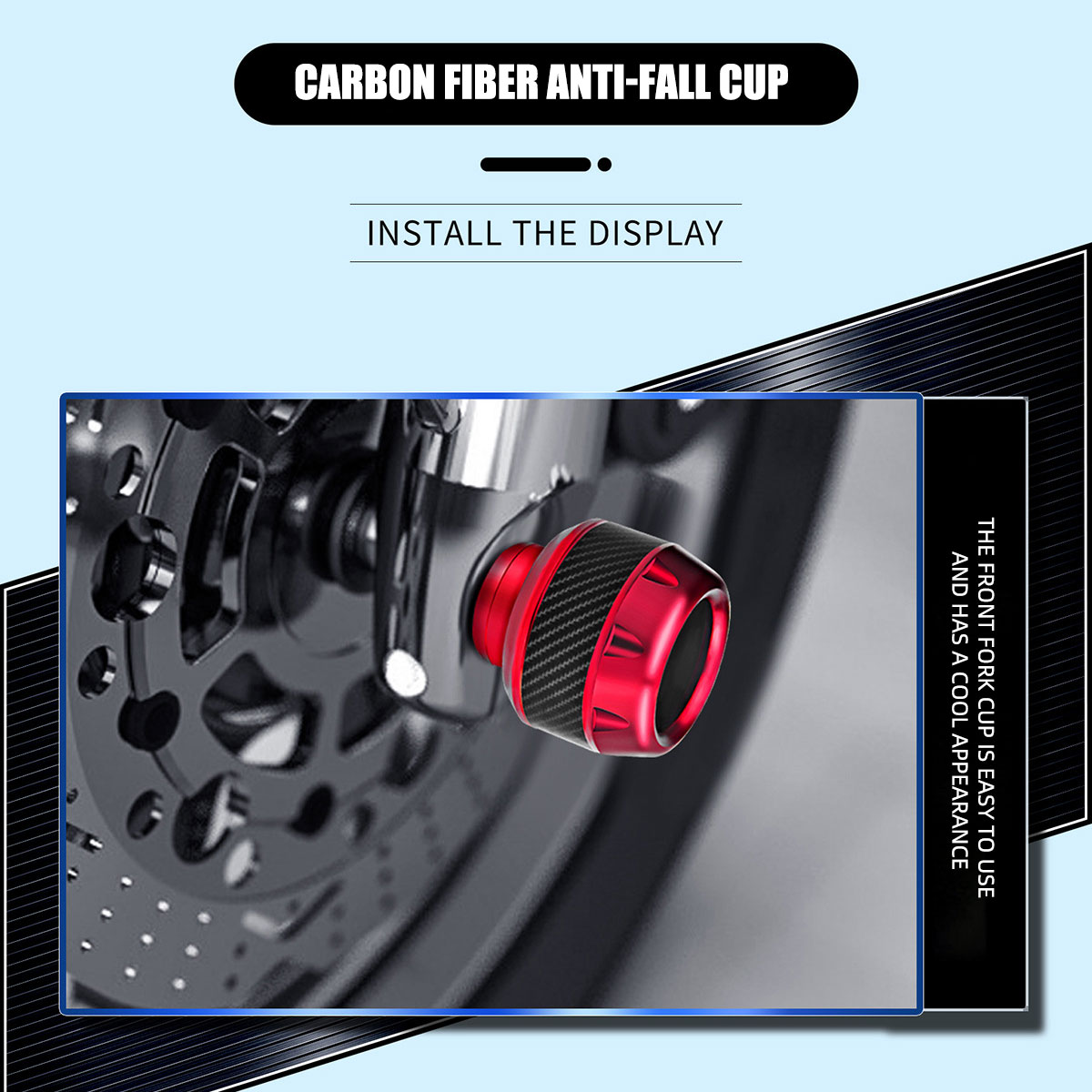 Motorfiets Voorvork Anti-Fall Cup Universeel Aluminium Motorfiets Voorvork Cover Wielbeschermer Aangepast Voor Motor