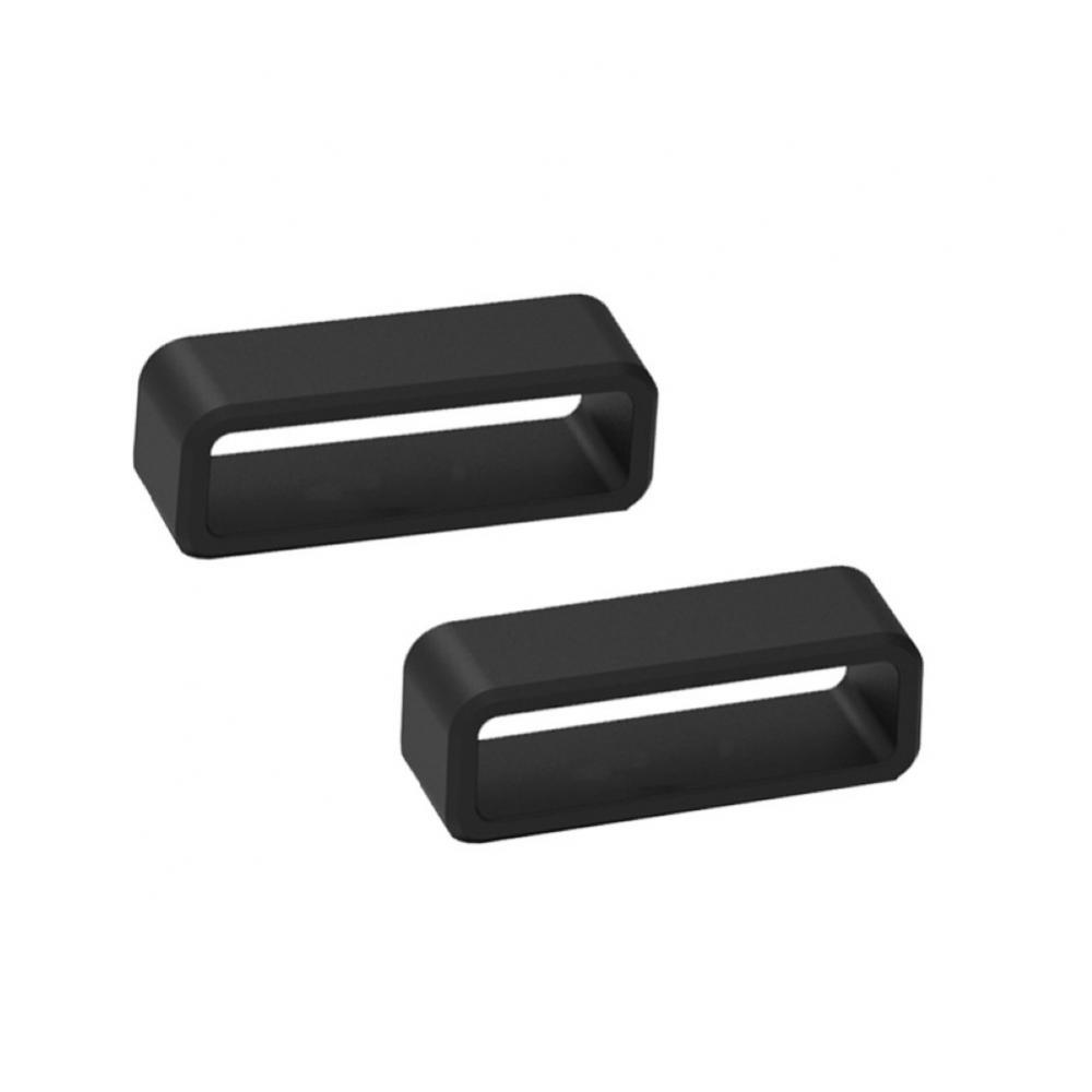12-30mm Black Watchbands Strap Loop Ring Activity Rings Watch Strap Loop Silicone Rubber Watch Bands Accessories