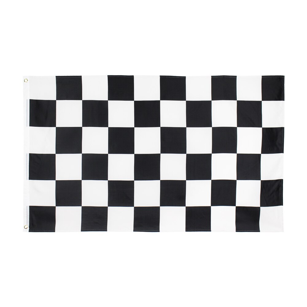 90*150 Cm Zwart Wit Vierkante Geblokte Vlag Voor Decoratie
