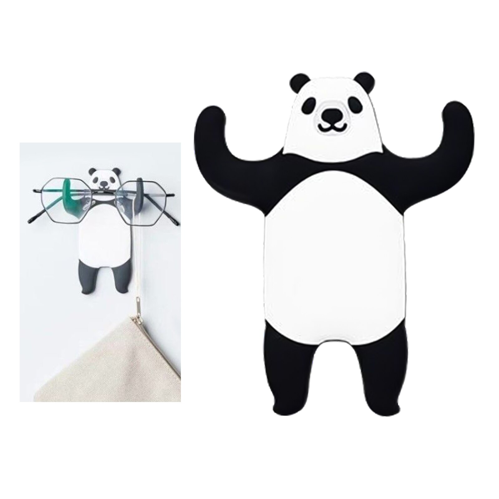 Leuke Cartoon Dier Muur Haak Creatieve Dier Haak Badkamer Keuken Haak Zelfklevende Sleutel Haken Voor Muur Home Decor Ambachten: Panda