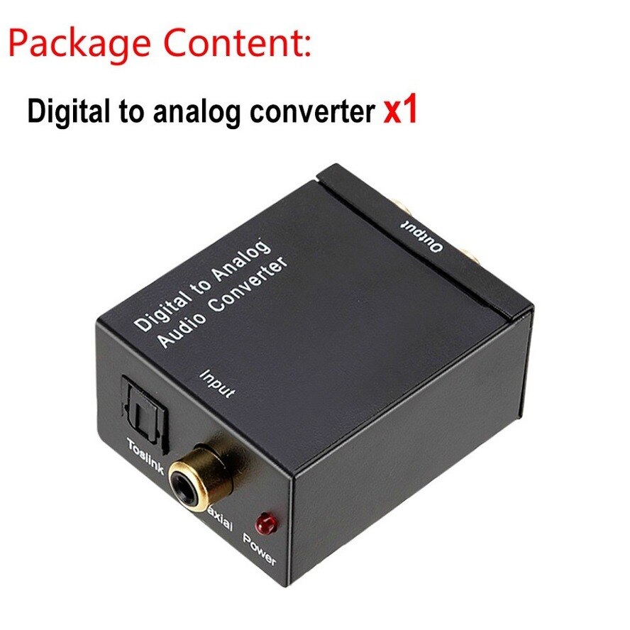 Digital to Analog Audio Converter Digital Optical CoaxCoaxialToslink to Analog RCA L/R Audio Converter Adapter Amplifier